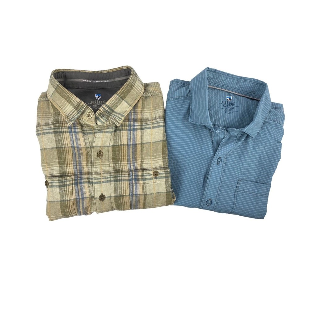 LOT OF 2 KUHL Men's Short Sleeve Outdoor Hiking Button-Up Shirts - Size Medium